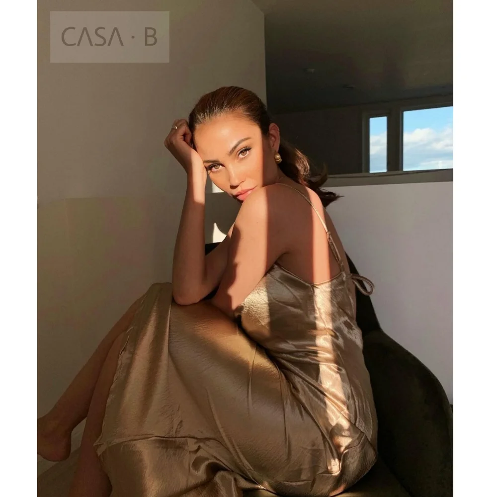 5🌟CASA B | Adrienne Slip Dress in Champagne - Picture 8 of 11
